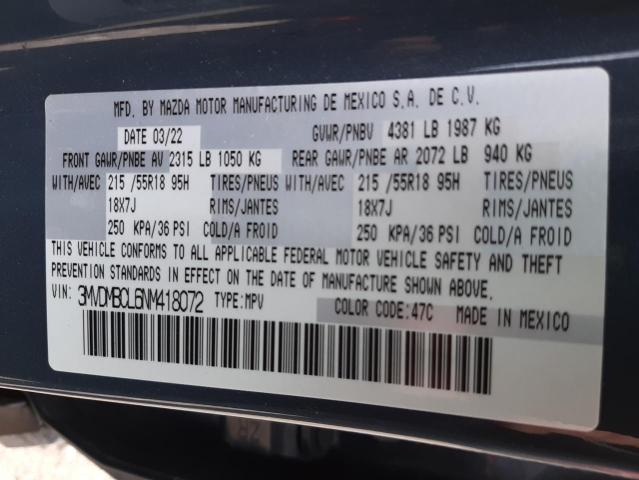 Photo 10 from auction – 2022 MAZDA CX-30 PREF with VIN 3MVDMBCL6NM418072