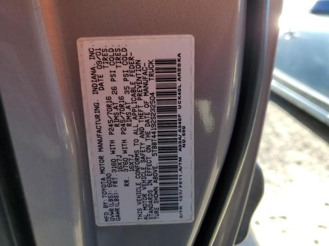 Photo 10 from auction – 2002 TOYOTA TUNDRA ACC with VIN 5TBBT44192S232504