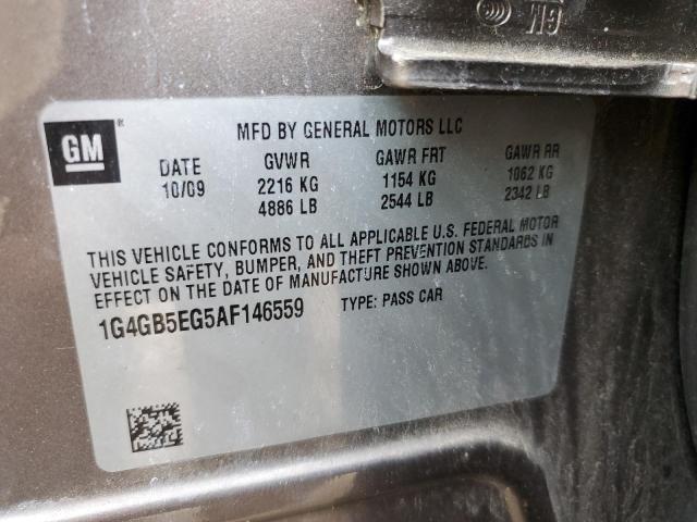 Photo 10 from auction – 2010 BUICK LACROSSE C with VIN 1G4GB5EG5AF146559