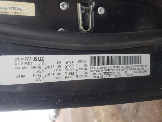 Photo 10 from auction – 2015 JEEP COMPASS AL with VIN 1C4NJDEB7FD333138