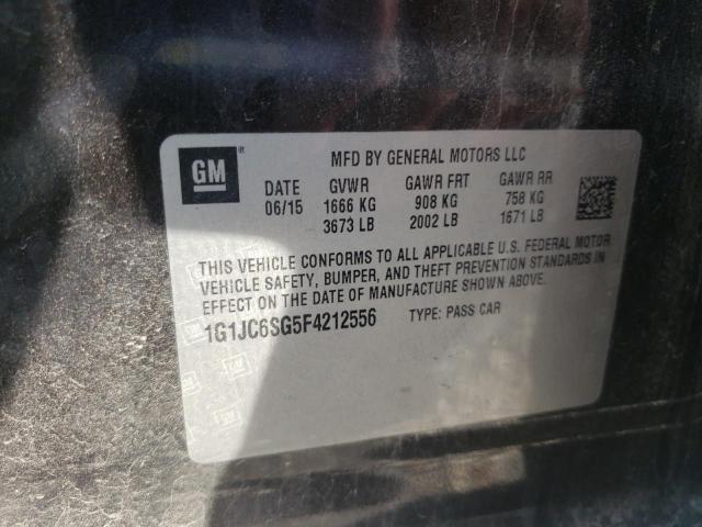 Photo 10 from auction – 2015 CHEVROLET SONIC LT with VIN 1G1JC6SG5F4212556