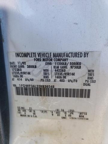 Photo 10 from auction – 2003 FORD F350 SUPER with VIN 1FDWF36L33EB38548