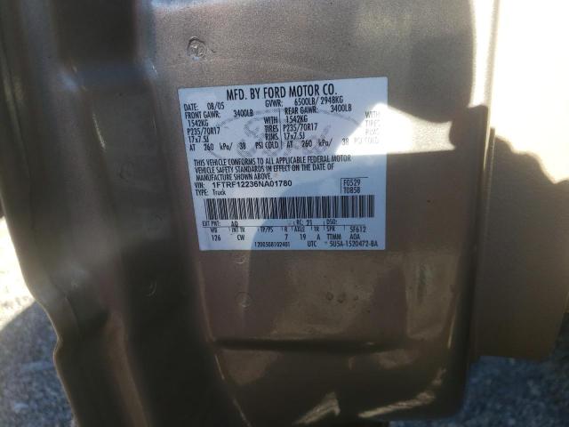 Photo 10 from auction – 2006 FORD F150 with VIN 1FTRF12236NA01780