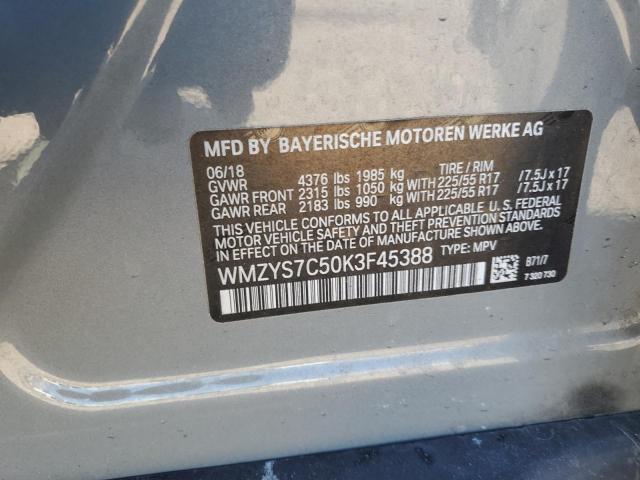 Photo 10 from auction – 2019 MINI COOPER COU with VIN WMZYS7C50K3F45388