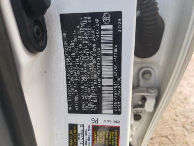 Photo 10 from auction – 2014 TOYOTA CAMRY L with VIN 4T4BF1FK3ER432766