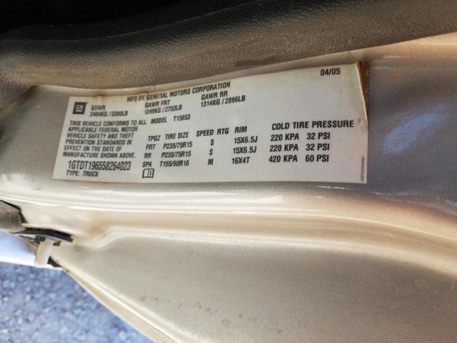 Photo 10 from auction – 2005 GMC CANYON with VIN 1GTDT196558264023