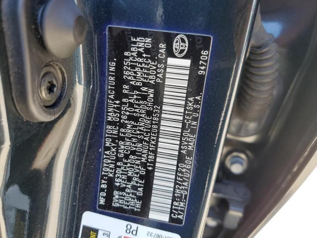 Photo 10 from auction – 2014 TOYOTA CAMRY L with VIN 4T1BF1FKXEU818532