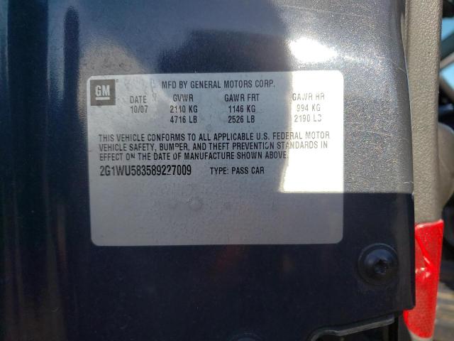 Photo 10 from auction – 2008 CHEVROLET IMPALA with VIN 2G1WU583589227009