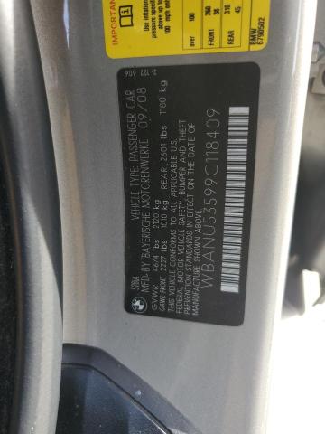 Photo 10 from auction – 2009 BMW 528 I with VIN WBANU53599C118409