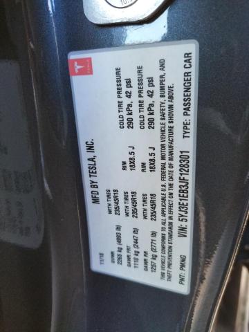 Photo 10 from auction – 2018 TESLA MODEL 3 with VIN 5YJ3E1EB3JF128301