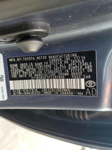 Photo 10 from auction – 2015 TOYOTA COROLLA L with VIN 2T1BURHE3FC297894