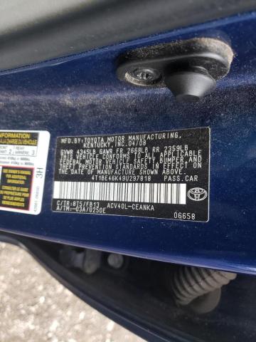 Photo 10 from auction – 2009 TOYOTA CAMRY BASE with VIN 4T1BE46K49U297818