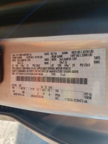 Photo 10 from auction – 2016 FORD F150 SUPER with VIN 1FTEW1CPXGKD97430