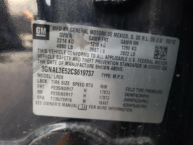 Photo 10 from auction – 2012 CHEVROLET CAPTIVA SP with VIN 3GNAL3E52CS619737