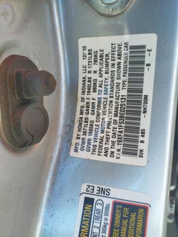 Photo 10 from auction – 2011 HONDA CIVIC LX with VIN 19XFA1F53BE025131