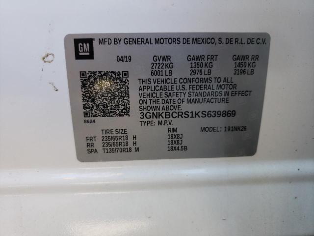 Photo 10 from auction – 2019 CHEVROLET BLAZER 2LT with VIN 3GNKBCRS1KS639869