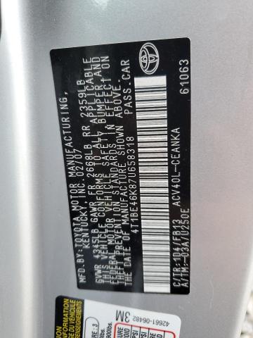 Photo 10 from auction – 2007 TOYOTA CAMRY CE with VIN 4T1BE46K87U658318