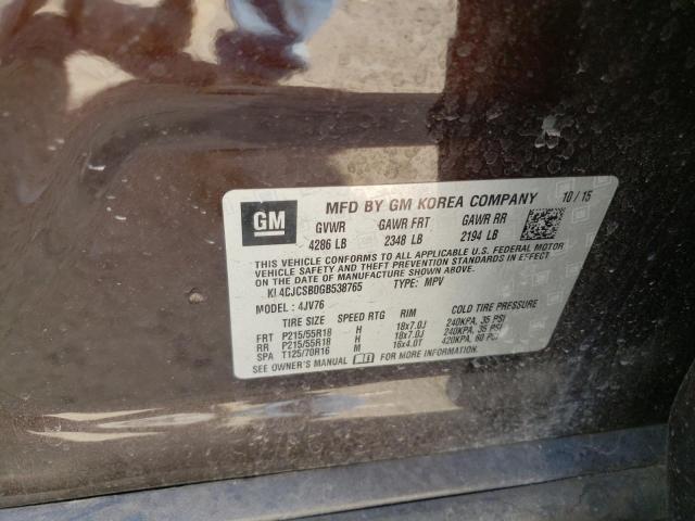Photo 10 from auction – 2016 BUICK ENCORE with VIN KL4CJCSB0GB538765