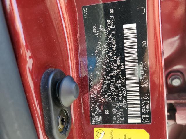Photo 10 from auction – 2006 TOYOTA HIGHLANDER with VIN JTEDP21A860100805