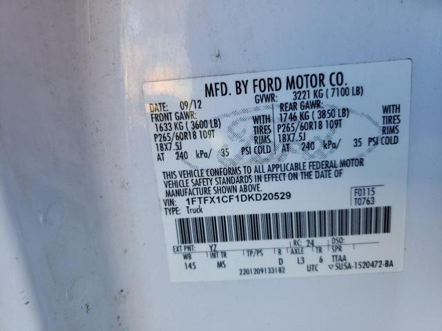 Photo 10 from auction – 2013 FORD F150 SUPER with VIN 1FTFX1CF1DKD20529