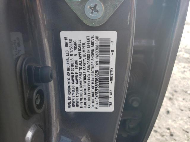 Photo 10 from auction – 2015 HONDA CIVIC LX with VIN 19XFB2F58FE082028