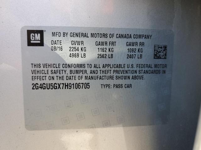 Photo 10 from auction – 2017 BUICK REGAL GS with VIN 2G4GU5GX7H9106705