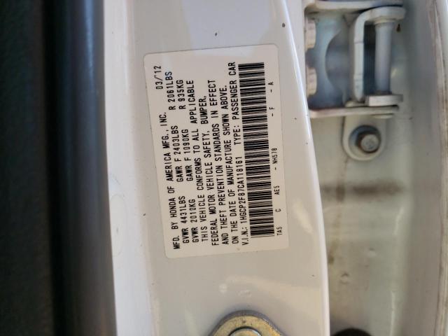 Photo 10 from auction – 2012 HONDA ACCORD EXL with VIN 1HGCP2F87CA118161