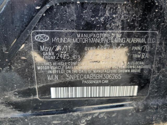 Photo 10 from auction – 2011 HYUNDAI SONATA SE with VIN 5NPEC4AB5BH306265