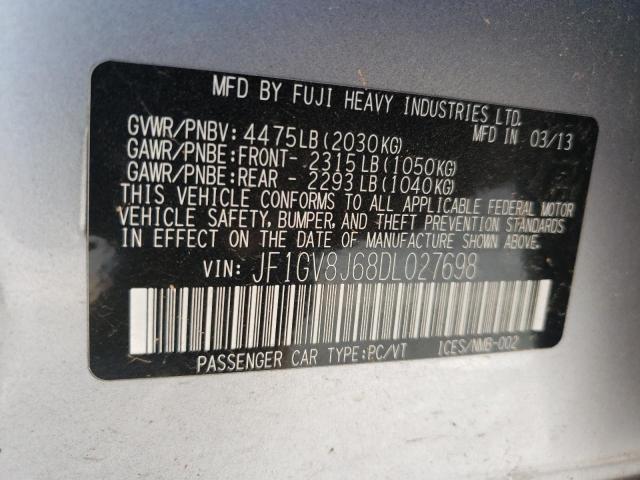 Photo 10 from auction – 2013 SUBARU IMPREZA WR with VIN JF1GV8J68DL027698