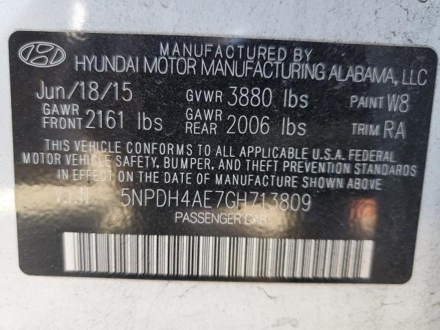 Photo 10 from auction – 2016 HYUNDAI ELANTRA with VIN 5NPDH4AE7GH713809