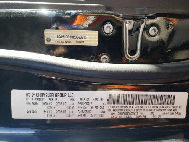 Photo 10 from auction – 2012 JEEP PATRIOT SP with VIN 1C4NJPBB8CD660519
