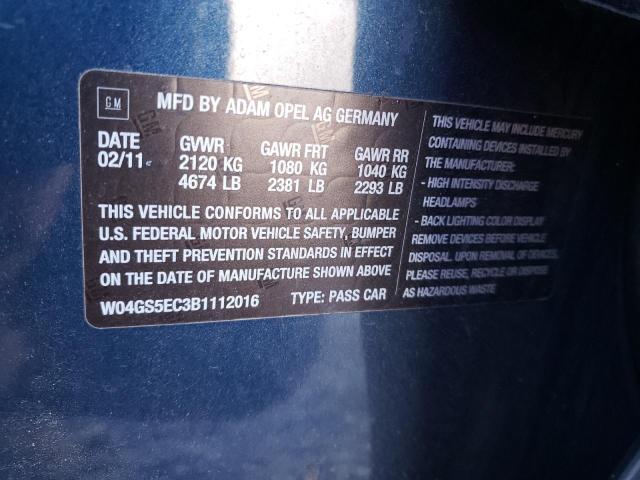 Photo 10 from auction – 2011 BUICK REGAL CXL with VIN W04GS5EC3B1112016
