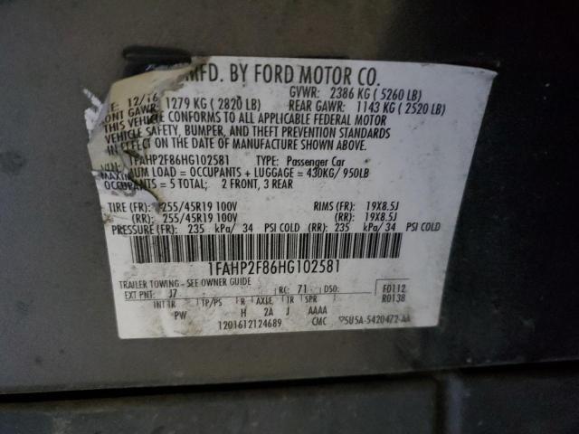 Photo 10 from auction – 2017 FORD TAURUS LIM with VIN 1FAHP2F86HG102581