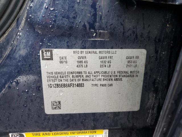 Photo 10 from auction – 2010 CHEVROLET MALIBU LS with VIN 1G1ZB5EB8AF314883