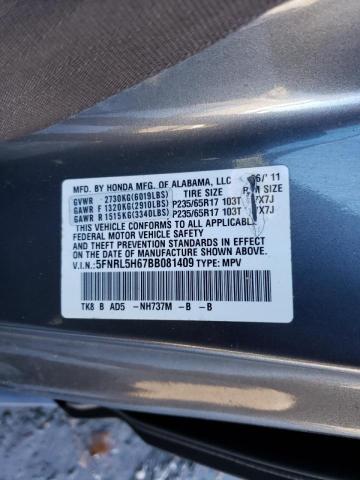 Photo 10 from auction – 2011 HONDA ODYSSEY EX with VIN 5FNRL5H67BB081409
