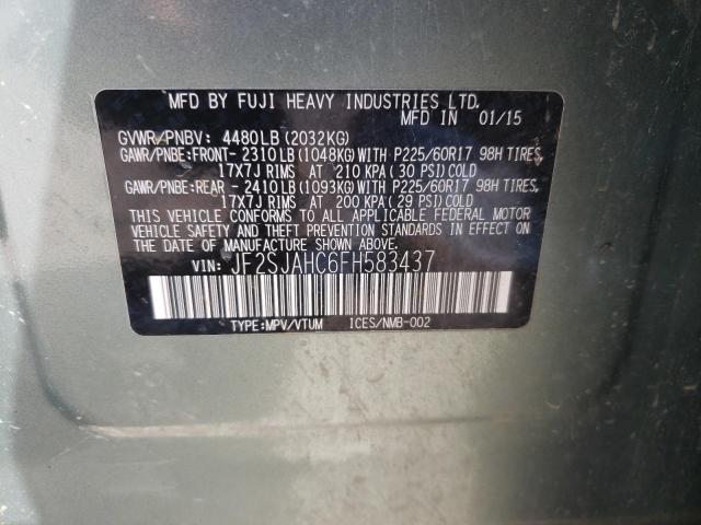 Photo 10 from auction – 2015 SUBARU FORESTER 2 with VIN JF2SJAHC6FH583437