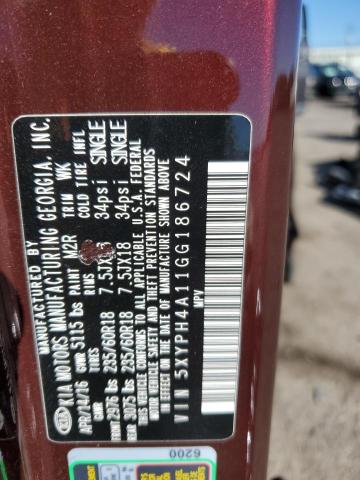 Photo 10 from auction – 2016 KIA SORENTO EX with VIN 5XYPH4A11GG186724
