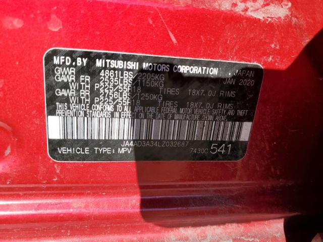 Photo 10 from auction – 2020 MITSUBISHI OUTLANDER with VIN JA4AD3A34LZ032687