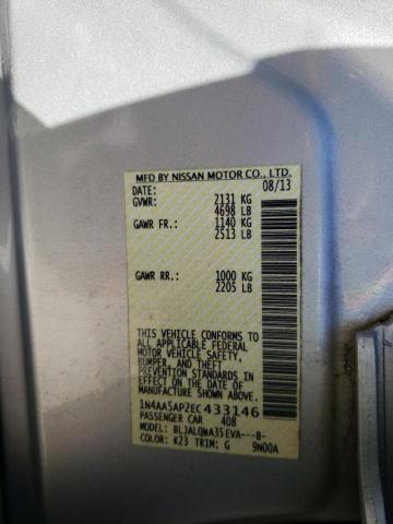 Photo 10 from auction – 2014 NISSAN MAXIMA S with VIN 1N4AA5AP2EC433146