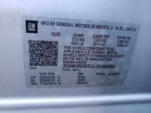 Photo 10 from auction – 2020 CHEVROLET BLAZER 3LT with VIN 3GNKBDRS1LS636204