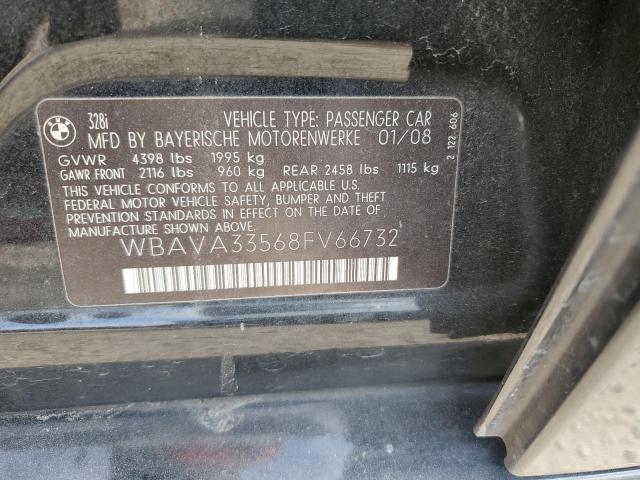 Photo 10 from auction – 2008 BMW 328 I with VIN WBAVA33568FV66732
