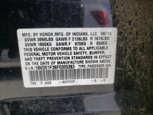 Photo 10 from auction – 2015 ACURA ILX 20 with VIN 19VDE1F36FE005383