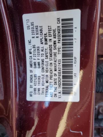 Photo 10 from auction – 2014 HONDA ACCORD EXL with VIN 1HGCR2F8XEA017435