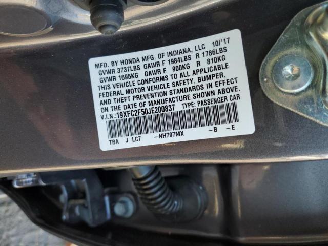 Photo 10 from auction – 2018 HONDA CIVIC LX with VIN 19XFC2F50JE200837