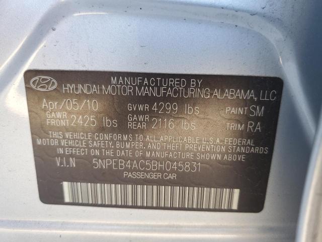 Photo 10 from auction – 2011 HYUNDAI SONATA GLS with VIN 5NPEB4AC5BH045831