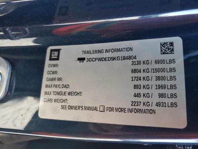 Photo 10 from auction – 2019 CHEVROLET SILVERADO with VIN 3GCPWDED5KG184804