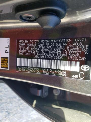 Photo 10 from auction – 2022 TOYOTA COROLLA SE with VIN JTND4MBE7N3153403