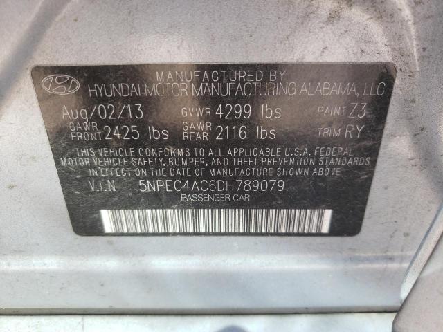 Photo 10 from auction – 2013 HYUNDAI SONATA SE with VIN 5NPEC4AC6DH789079