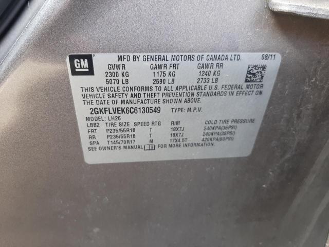 Photo 10 from auction – 2012 GMC TERRAIN SL with VIN 2GKFLVEK6C6130549