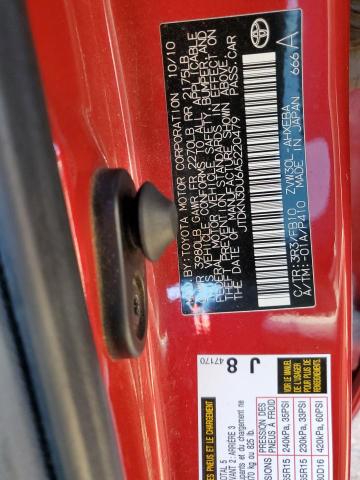 Photo 10 from auction – 2010 TOYOTA PRIUS with VIN JTDKN3DU6A5220479